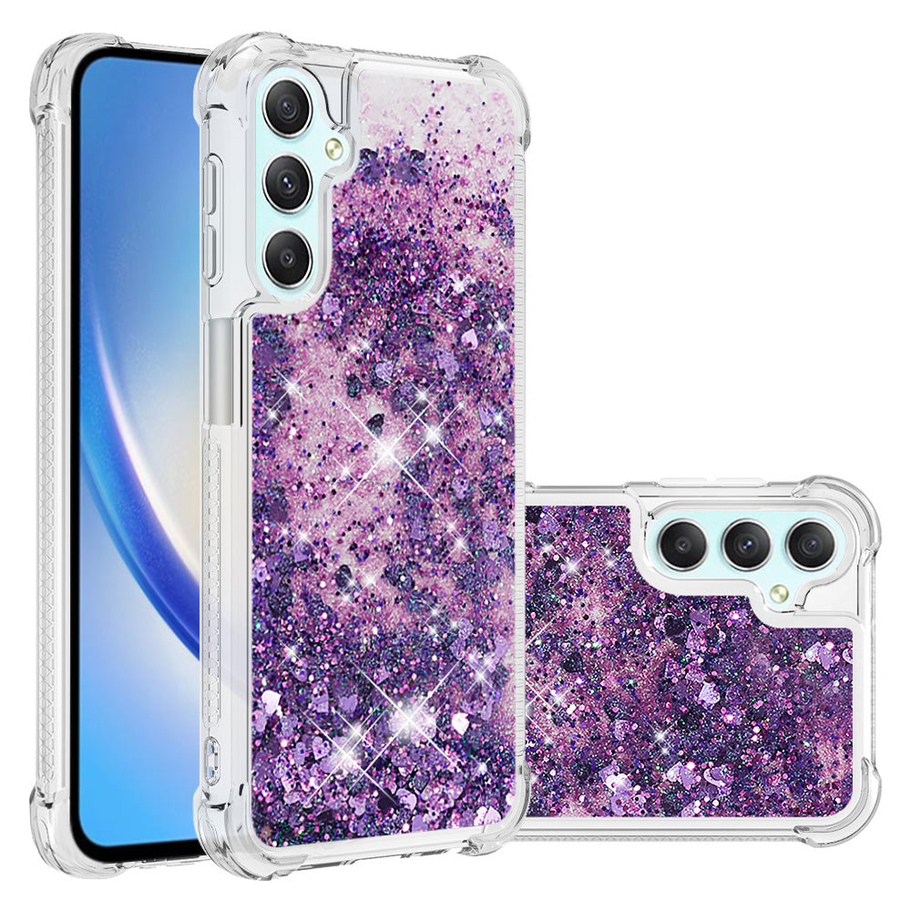 YB Quicksand Series-1 for Samsung Galaxy A24 4G Liquid Glitter Phone Case Soft TPU Protective Cover YB Quicksand Series-1 for Samsung Galaxy A24 4G Liquid Glitter Phone Case Soft TPU Protective Cover